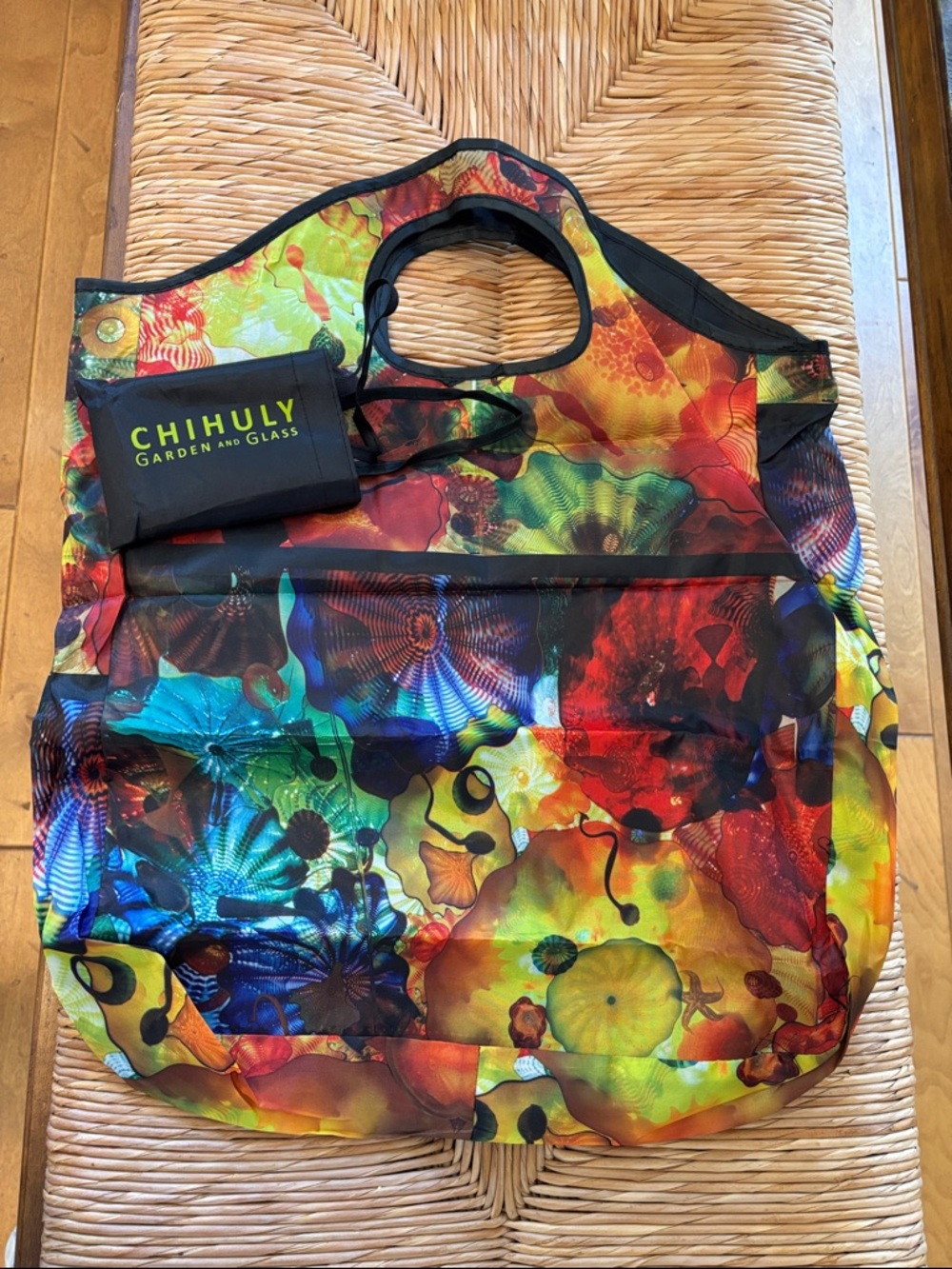 Chihuly Garden and Glass Multicolor Reusable Tote Bag with Case